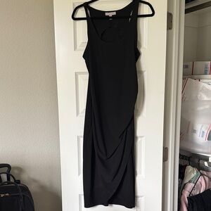 Chelsea28 Black Midi Dress
